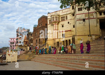 ram Ghat, ganga River ganges, kashi, banaras, Benaras, varanasi, uttar pradesh, indien, asien Stockfoto