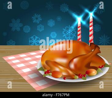 Thanksgiving-Truthahn gebraten Stock Vektor