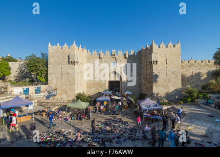 Das Damaskustor in Jerusalem, Israel, Naher Osten. Stockfoto