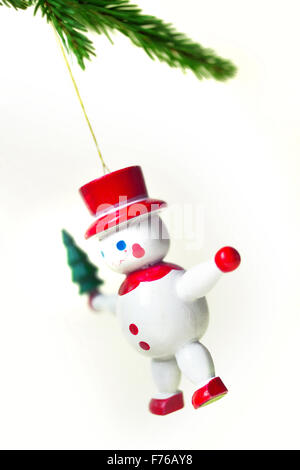 Hängende Weihnachten Schneemann Baum Dekoration Stockfoto
