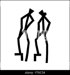 Abbildung Strichzeichnung mannequin Stockfoto