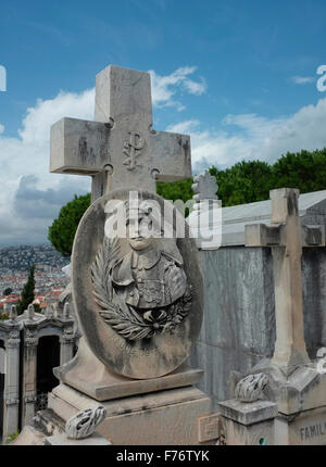 Cimetière Colline du Château, Nizza, Frankreich. Stockfoto