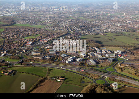 Luftaufnahme von Thorpe Park Businesscenter im Colton in der Nähe von Leeds, UK Stockfoto