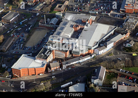 Luftaufnahme des Dunhills Haribo süße Fabrik in Pontefract, West Yorkshire, Großbritannien Stockfoto