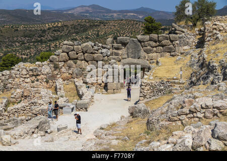 Archäologische Stätte Mykene in Griechenland Stockfoto