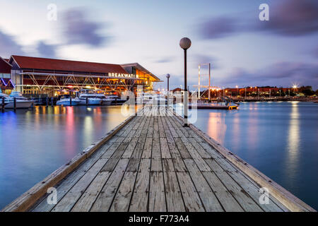 Die Sorrento Quay, Hillarys Boat Harbour, Western Australia. Stockfoto