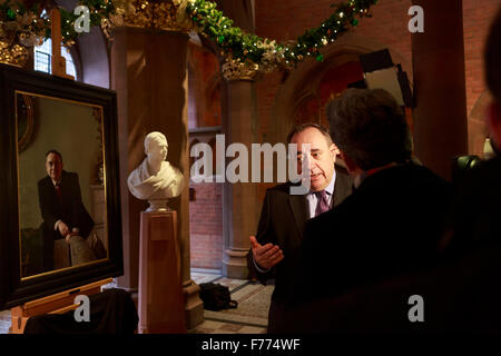 Edinburgh, UK. 26. November 2015. Ein Porträt des RT Hon Alex Salmond MP MSP Displays auf die Scottish National Portrait Gallery in dieser Woche. Das Porträt war Teil einer Gruppe von vierzehn Werke von Gerard M Burns gemalt. Abgebildete Alex Salmond. Pako Mera/Alamy Live-Nachrichten. Stockfoto