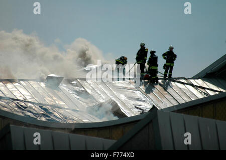 20.5.08: Grossbrand in der Berliner Philharmonie, Berlin-Tiergarten. Stockfoto