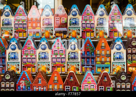 Dosen von belgische Pralinen in Brügge-Westflandern-Belgien Stockfoto