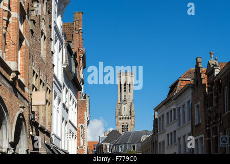 Blick auf den Glockenturm in Brügge-Westflandern-Belgien Stockfoto