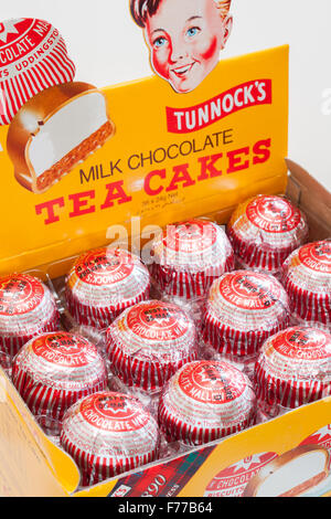 Tunnocks Schaumküsse produziert ein Schokolade gedeckte Marshmallow-Keks von Tunnocks Familie Bäcker Sitz in Uddingston, Schottland Stockfoto