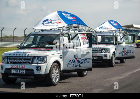 Die zwei Catcher Cars in der Red Bull Wings für Life Welt laufen 2014 verwendet Stockfoto