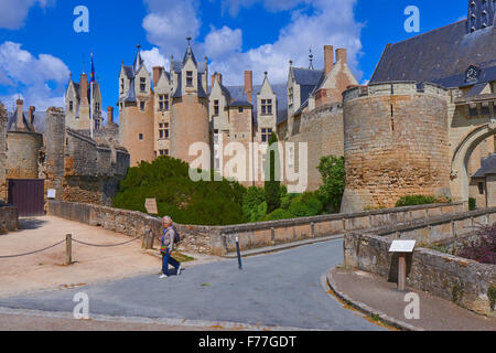 Montreuil-Bellay, Burg, Maine et Loire, Pays De La Loire, Loire-Tal, Bezirk Saumur, Frankreich Stockfoto