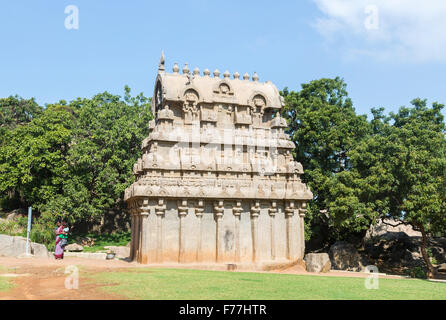 Mahabalipuram (Mamallapuram) geschützt National Monuments Kancheepuram Bezirk in der Nähe von Chennai, Tamil Nadu, Südindien Stockfoto