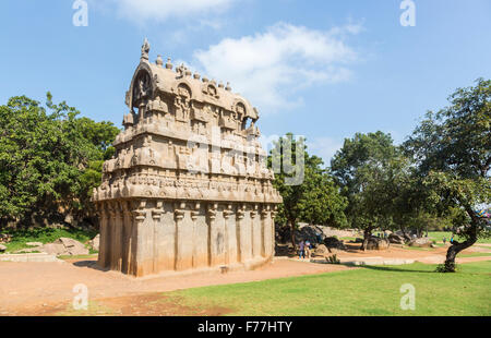 Mahabalipuram (Mamallapuram) geschützt National Monuments Kancheepuram Bezirk in der Nähe von Chennai, Tamil Nadu, Südindien Stockfoto