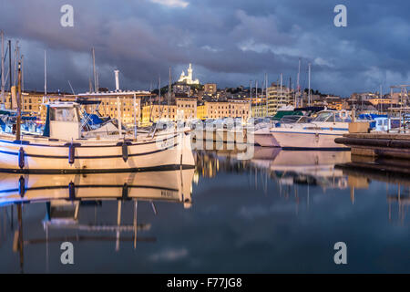 Alten Hafen von Marseille, Cote D' Azur, Frankreich, Stockfoto