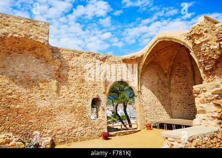 Tossa de Mar-Blick vom alten Kirche Costa Brava Girona-Katalonien-Spanien Stockfoto