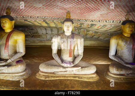 Sri Lanka - Buddish Cave Tempel Dambulla, Kandy Provinz, UNESCO-Weltkulturerbe Stockfoto