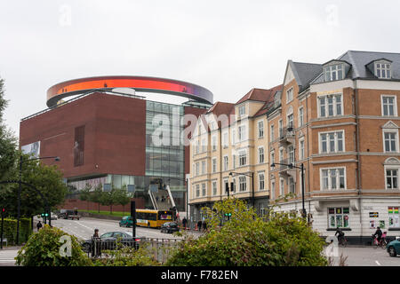 Panoramablick über Aarhus Kunstmuseum, von den Architekten Schmidt Hammer Lassen. Aarhus, Dänemark, Europa. Stockfoto