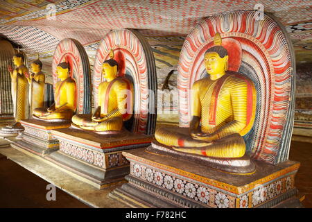 Buddish Cave Tempel Dambulla, Sri Lanka, Kandy Provinz, UNESCO-Weltkulturerbe Stockfoto