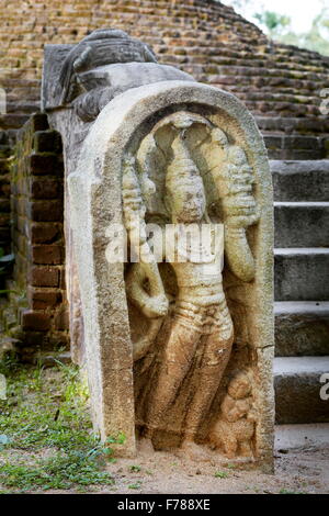 Sri Lanka - Anuradhapura, Ratnaprasada Steinschlagschutz, UNESCO-Weltkulturerbe Stockfoto