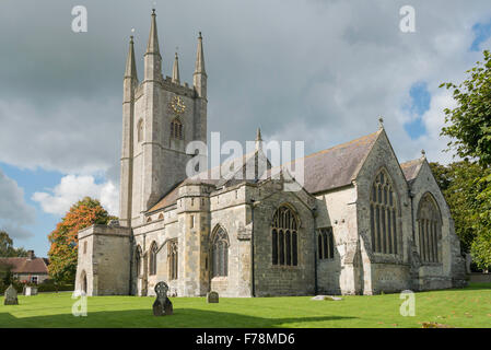 Pfarrkirche St. Michael der Erzengel, Church Street, Mere, Wiltshire, England, Vereinigtes Königreich Stockfoto