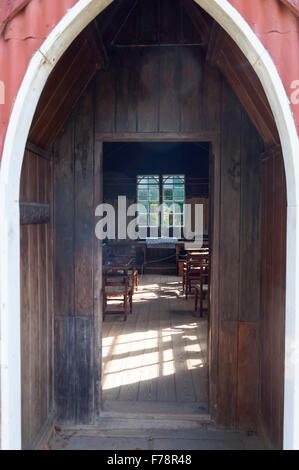 Henton Mission Zimmer, Chiltern Open Air Museum, Chalfont St Giles, Buckinghamshire, England, Vereinigtes Königreich Stockfoto