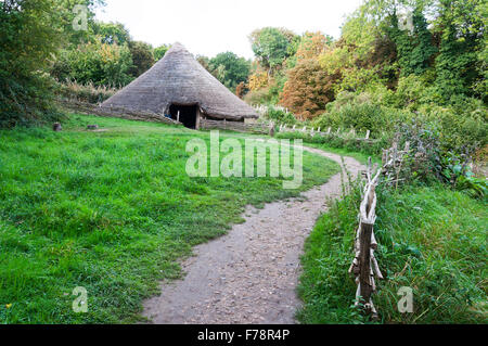 Eisenzeit Haus, Chiltern Open Air Museum, Chalfont St Giles, Buckinghamshire, England, Vereinigtes Königreich Stockfoto