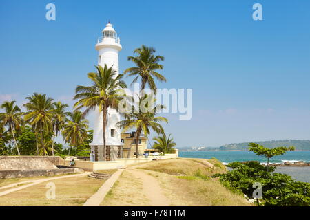 Sri Lanka - Galle, Küste mit Leuchtturm Stockfoto