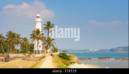 Sri Lanka - Galle, Küste mit Leuchtturm Stockfoto