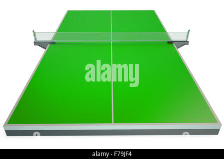 Tischtennis, isoliert auf weißem Hintergrund Stockfoto