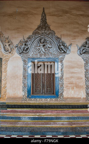 Tempel-Kunst an der Wat Bo, Siem Reap, Kambodscha Stockfoto