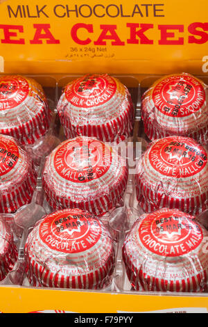 Tunnocks Schaumküsse produziert ein Schokolade gedeckte Marshmallow-Keks von Tunnocks Familie Bäcker Sitz in Uddingston, Schottland Stockfoto