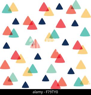 geschwungene Dreieck Muster Pastell Farbe mischen Hintergrund Stock Vektor