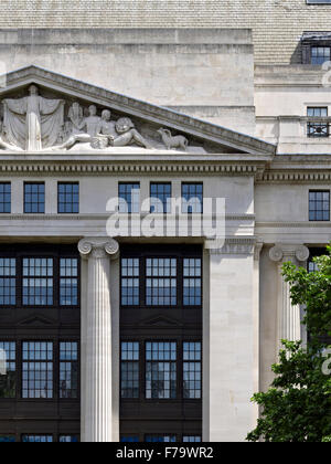 Giebel äußere des Victoria House, Bloomsbury, London, England, UK Stockfoto