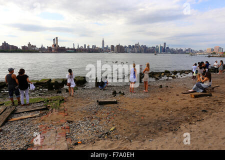 Williamsburg in Brooklyn Waterfront, Brooklyn, NY (11. August 2013). Stockfoto