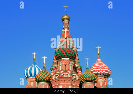 Basilius Kathedrale auf dem Roten Platz in Moskau, Russland Stockfoto