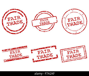 Fair-Trade-Briefmarken Stockfoto