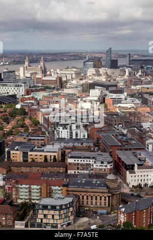 Blick von der anglikanischen Kathedrale in Liverpool Stockfoto