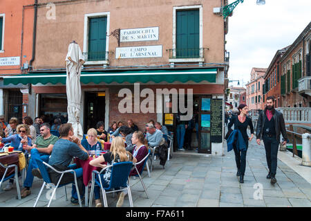 Bar-Arsenale, Campo de l ' Arsenal, Venedig, Italien Stockfoto