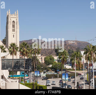 Blick nach Hollywood Boulevard, Hollywood, Los Angeles, Kalifornien, USA; Amerika Stockfoto