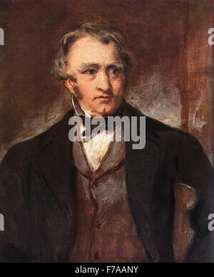 Thomas Babington Macaulay, 1. Baron Macaulay, 1800-1859.  Britischer Historiker, Whig Politiker, Essayist und Kritiker. Nach dem Gemälde von Sir Francis Grant. Stockfoto