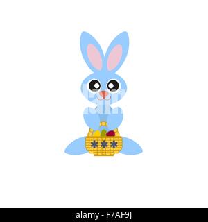 Osterhase farbigen flach Symbol Stock Vektor