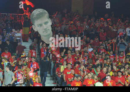 Belgien. 27. November 2015. Davis Cup-Finale, Großbritannien und Belgien. 1. Tag spielen. Belgien-fans Credit: Action Plus Sport/Alamy Live News Stockfoto