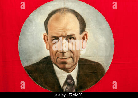 Tschechoslowakei Kommunist. Porträt des zweiten kommunistischen Präsidenten Antonin Zapotocky (1953-1957) Stockfoto