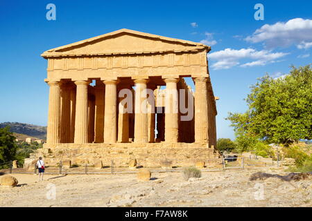 Sizilien-Insel - Tempel der Concordia, Tal der Tempel (Valle dei Templi), Agrigento, Italien-UNESCO Stockfoto