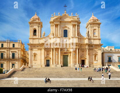 Noto - barocke Kathedrale von San Nicolo, Noto, Sizilien, Italien UNESCO Stockfoto