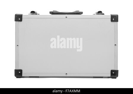 Aluminium Koffer isoliert. Stockfoto