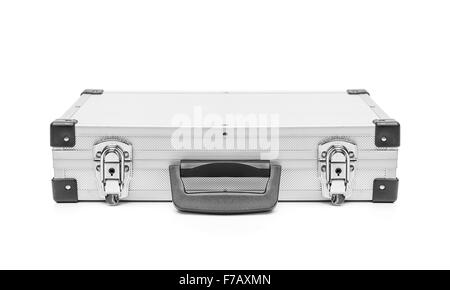 Aluminium Koffer isoliert. Stockfoto