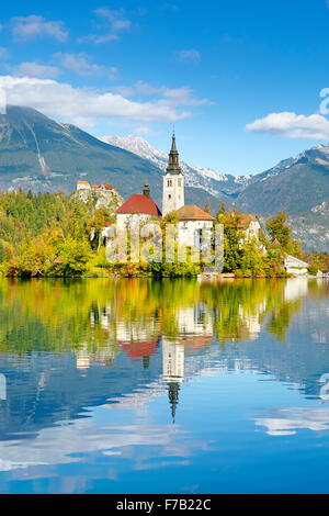 Lake Bled, Julischen Alpen, Slowenien Stockfoto